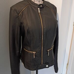Elegant Faux Leather Jacket - New York & Company